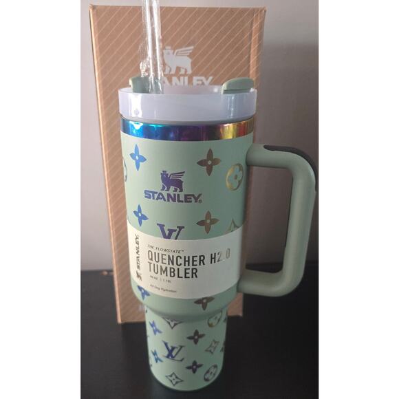 Stanley Custom Quencher H2.0 Flowstate™ Tumbler | 40 OZ (teal louis vuitton) - Picture 1 of 4